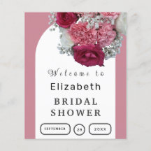 Arche florale bohème élégante pour baby shower Pos