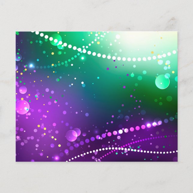 Prospectus 11,4 Cm X 14,2 Cm Arrière - plan mardi Gras Festive violet (Devant)