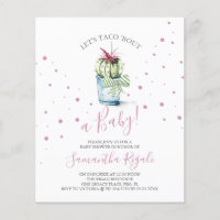 Baby shower de débit Taco Watercolor Budget