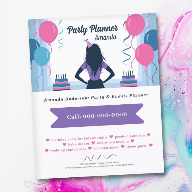 Prospectus 11,4 Cm X 14,2 Cm Balloons & Twists - Party Planner (Balloons & Twists - Party Planner Flyer)