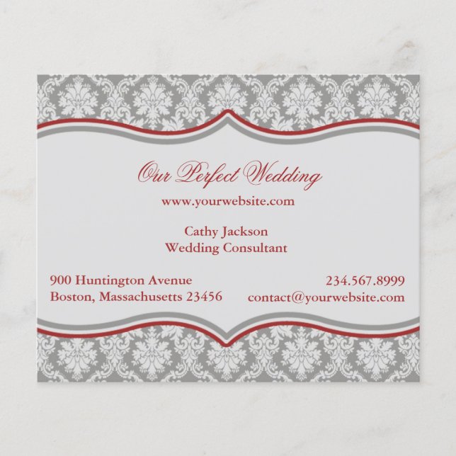 Prospectus 11,4 Cm X 14,2 Cm Bannière Damask (Devant)