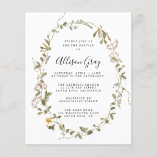 Prospectus 11,4 Cm X 14,2 Cm Baptême de fleurs sauvages   Flyer budgétaire