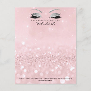 Prospectus 11,4 Cm X 14,2 Cm Beauty Studio Lashes Maquillage Styliste Argent Ro