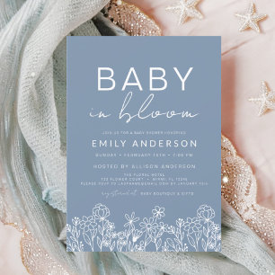 Prospectus 11,4 Cm X 14,2 Cm Bébé Fleur sauvage budget dans le Baby shower en f