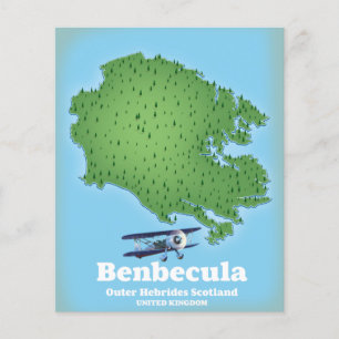 Prospectus 11,4 Cm X 14,2 Cm Benbecula Hébrides Ecosse