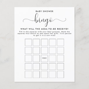 Prospectus 11,4 Cm X 14,2 Cm Bingo baby shower