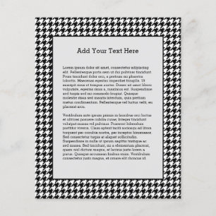 Prospectus 11,4 Cm X 14,2 Cm Black White Houndstooth Tissue