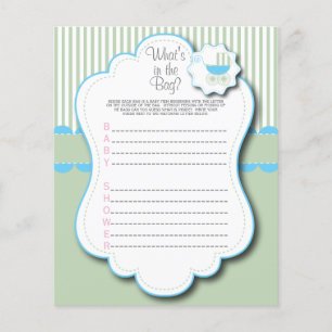 Prospectus 11,4 Cm X 14,2 Cm Blue & Mint Green Baby Buggy - Qu'y a-t-il dans le