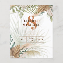 BOHO Pampas Grass Beige Vert Mariage en terre cuit