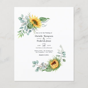 Prospectus 11,4 Cm X 14,2 Cm Boho Sunflower Eucalyptus