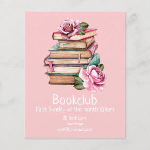 Prospectus 11,4 Cm X 14,2 Cm Bookclub lecture livres groupe livre session flyer