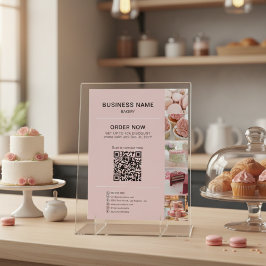 Prospectus 11,4 Cm X 14,2 Cm Boulangerie Photo personnalisée Médias sociaux QR