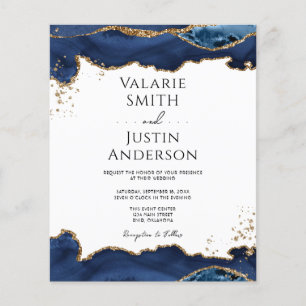 Prospectus 11,4 Cm X 14,2 Cm Broche de Faire-part de mariage d'agate de Parties