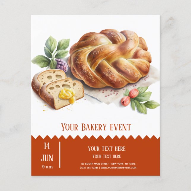 Prospectus 11,4 Cm X 14,2 Cm Brochure de boulangerie (Devant)