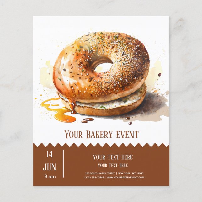 Prospectus 11,4 Cm X 14,2 Cm Brochure de boulangerie (Devant)