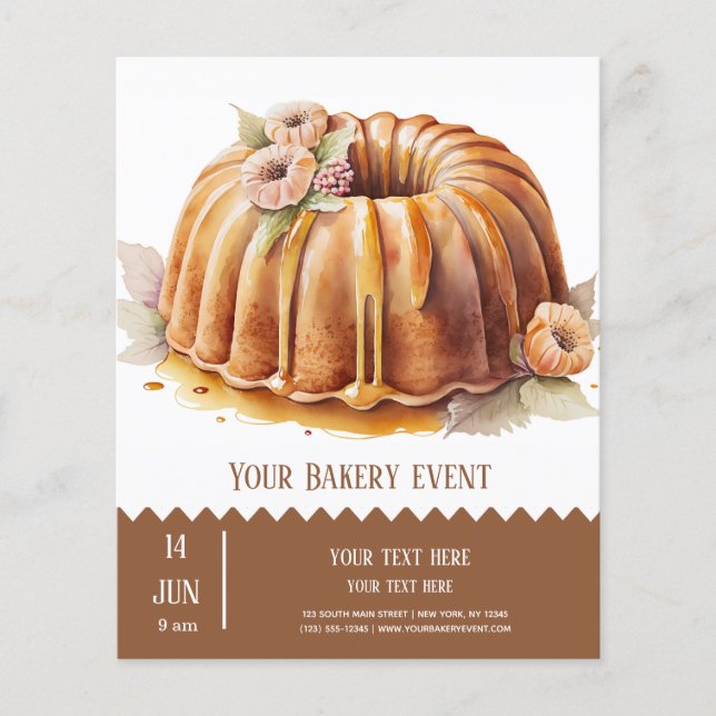 Prospectus 11,4 Cm X 14,2 Cm Brochure de boulangerie (Devant)