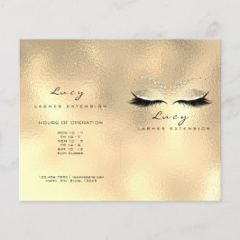 Prospectus 11,4 Cm X 14,2 Cm Brochure de maquillage Parties scintillant en verr