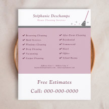 Brochure du service de nettoyage de la maison