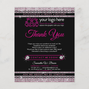 Prospectus 11,4 Cm X 14,2 Cm Brochure Merci bijoux