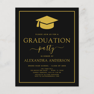 Prospectus 11,4 Cm X 14,2 Cm Budget 2023 Graduation Black Gold Photo