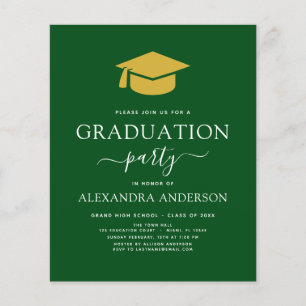 Prospectus 11,4 Cm X 14,2 Cm Budget 2023 Parti de graduation Vert Or
