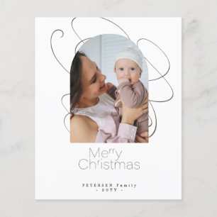 Prospectus 11,4 Cm X 14,2 Cm Budget 4 photo Joyeuse carte de Noël