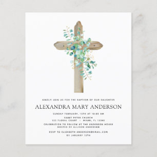 Prospectus 11,4 Cm X 14,2 Cm Budget Baptême Vert Sage Eucalyptus