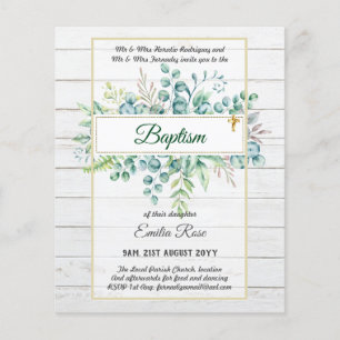 Prospectus 11,4 Cm X 14,2 Cm Budget BAPTISM Baptiser la verdure Feuilles Invita