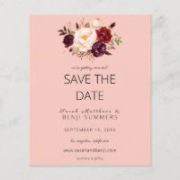 Budget Bourgogne Marsa Floral Save the Date-Rose 2