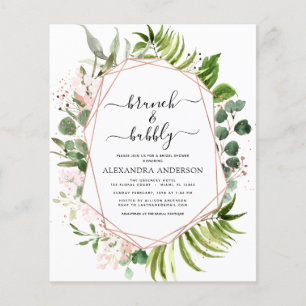 Prospectus 11,4 Cm X 14,2 Cm Budget Brunch & Bubbly Fête des mariées verdure