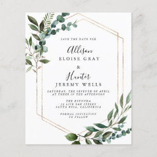 Prospectus 11,4 Cm X 14,2 Cm Budget cadre floral Enregistrer le prospectus Date
