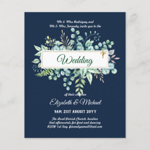 Prospectus 11,4 Cm X 14,2 Cm Budget CATHOLIQUE MARIAGE chrétien INVITATIONS ver