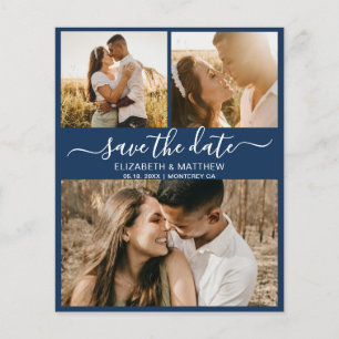 Prospectus 11,4 Cm X 14,2 Cm Budget Chic Script Photo Collage Enregistrer La Da