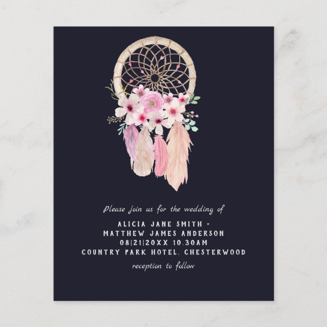 Prospectus 11,4 Cm X 14,2 Cm BUDGET Circulaire papier BOGO Marine Wedding Invit (Devant)