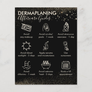 Prospectus 11,4 Cm X 14,2 Cm Budget de soins après dermaplaning Gold Sparkle