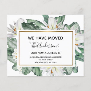 Prospectus 11,4 Cm X 14,2 Cm Budget Déplacement Faire-part Tropical Floral
