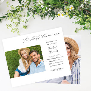 Prospectus 11,4 Cm X 14,2 Cm Budget Deux Coeurs Deux Mariage de calligraphie ph