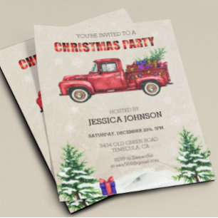 Prospectus 11,4 Cm X 14,2 Cm Budget du camion de la fête de Noël