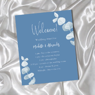 Prospectus 11,4 Cm X 14,2 Cm Budget du programme de mariage Dusty bleu eucalypt