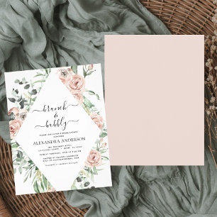 Prospectus 11,4 Cm X 14,2 Cm Budget Dusty Pink Brunch & Bubbly Fête des mariées