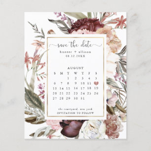Prospectus 11,4 Cm X 14,2 Cm Budget Dusty Rose Enregistrer Le Calendrier Date