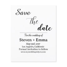 Budget élégant Boho Wedding Enregistrer la date