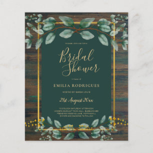 Prospectus 11,4 Cm X 14,2 Cm BUDGET Eucalyptus LANCEMENT DE MARIAGE Vert sauge