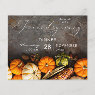 Prospectus 11,4 Cm X 14,2 Cm Budget Friendsgiving Dîner d'action de grâces Citr