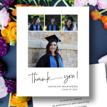 BUDGET Fun Script Moderne Graduation Carte de reme
