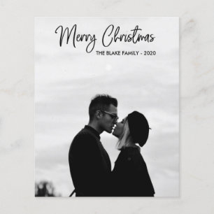 Prospectus 11,4 Cm X 14,2 Cm Budget Holiday Photo Card   Modern Christmas