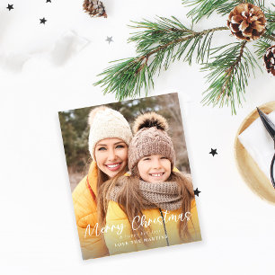 Prospectus 11,4 Cm X 14,2 Cm Budget Joyeux Noël amusant Script photo verticale