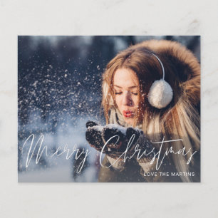 Prospectus 11,4 Cm X 14,2 Cm Budget Joyeux Noël Script moderne Photo 2