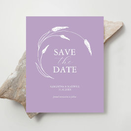 Prospectus 11,4 Cm X 14,2 Cm Budget Lavender Wedding Enregistrer La Date