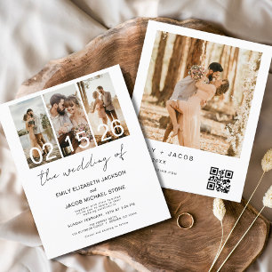 Prospectus 11,4 Cm X 14,2 Cm Budget Le code QR Mariage Invitation